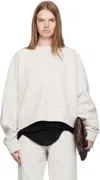Entire Studios Off-white Box Crew Sweatshirt In White