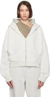 Entire Studios Off-white Eternal Zip Hoodie In Rice