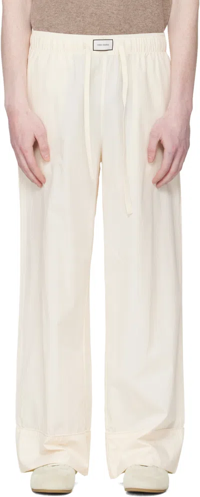 Entire Studios Off-white Pajama Lounge Pants