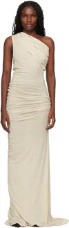 ENTIRE STUDIOS OFF-WHITE PILLAR MAXI DRESS