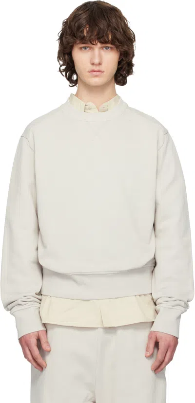 Entire Studios Off-white Pod Crew Sweatshirt In Gray