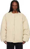 Entire Studios Off-white Pod Puffer Down Jacket In Neutral