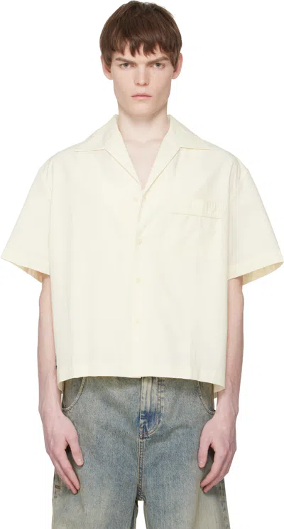 Entire Studios Off-white S/s Pajama Shirt In Neutral