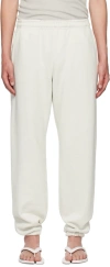 Entire Studios Off-white Straight-leg Sweatpants In Rice