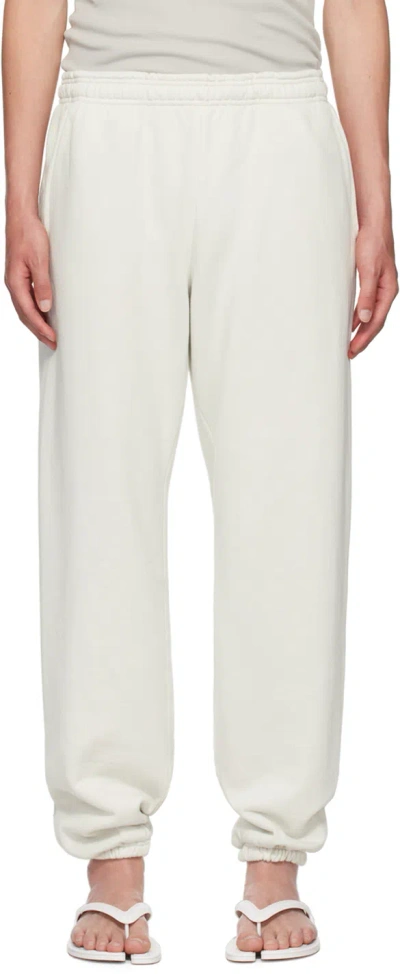 Entire Studios Off-white Straight-leg Sweatpants In Rice