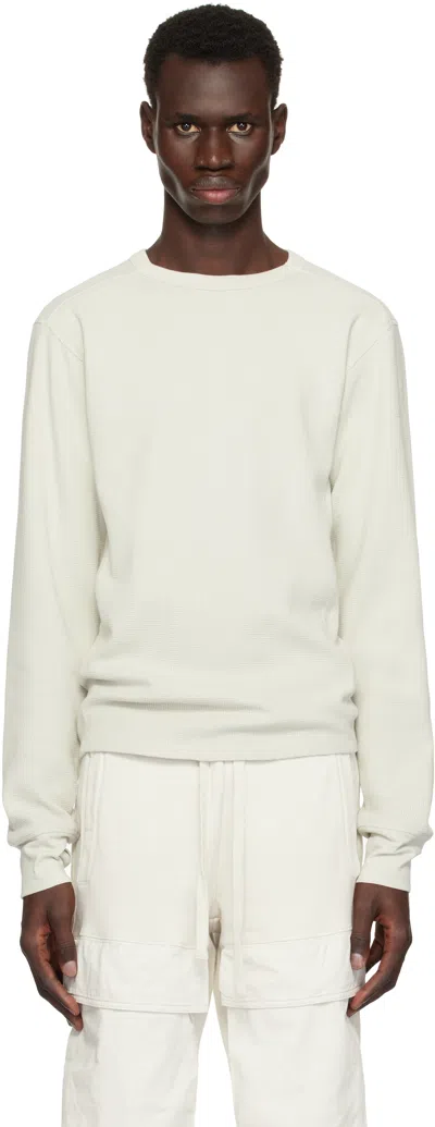 Entire Studios Off-white Thermal Long Sleeve T-shirt In Rice