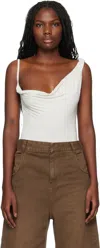 Entire Studios Off-white Torbid Bodysuit In Rice