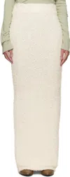 Shop Entire Studios Off-white Tuft Maxi Skirt In Ivory