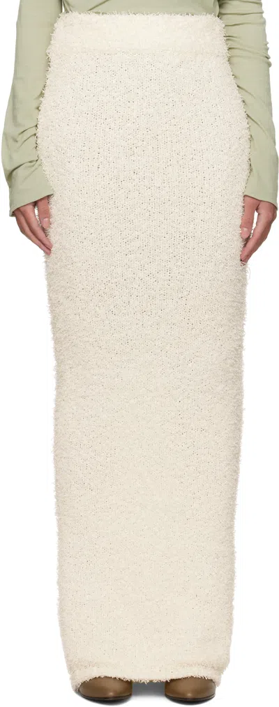 Entire Studios Off-white Tuft Maxi Skirt In Ivory