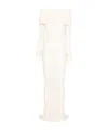 Entire Studios Cavalier Draped Maxi Dress In White