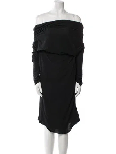 Pre-owned Entire Studios Off-the-shoulder Mini Dress In Black