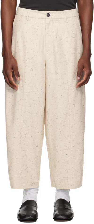 Entire Studios Off-white Carrot Trousers In Neutral