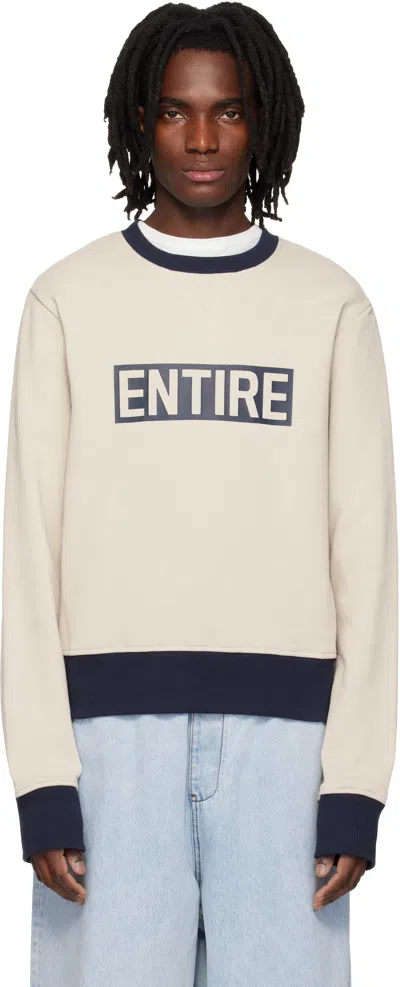 Entire Studios Off-white Contro Crew Sweatshirt In Neutral