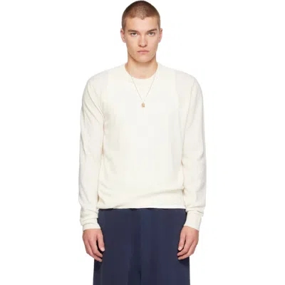Entire Studios Off-white Knit Cashmere Crewneck Sweater