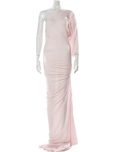 Pre-owned Entire Studios One-shoulder Long Dress W/ Tags In Pink