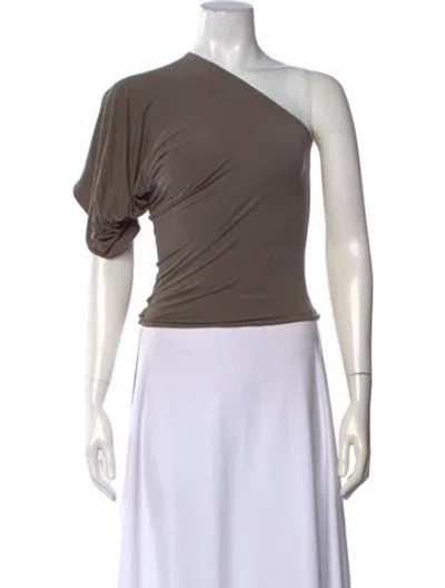 Pre-owned Entire Studios One-shoulder Long Sleeve Top W/ Tags In Grey