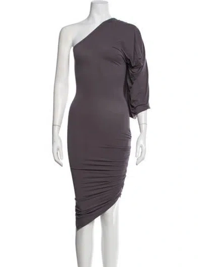 Pre-owned Entire Studios One-shoulder Midi Length Dress In Purple