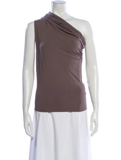 Pre-owned Entire Studios One-shoulder Sleeveless Top In Gray