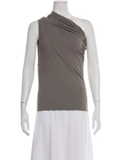 Pre-owned Entire Studios One-shoulder Sleeveless Top In Neutrals