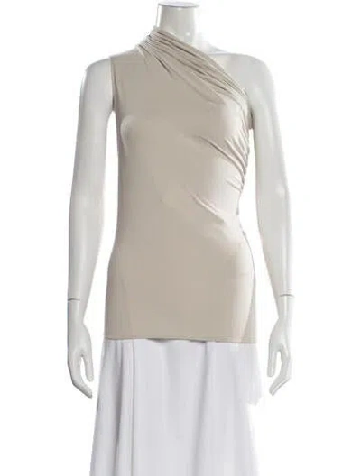 Pre-owned Entire Studios One-shoulder Sleeveless Top W/ Tags In Neutral