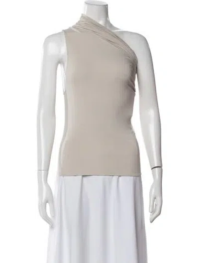 Pre-owned Entire Studios One-shoulder Sleeveless Top W/ Tags In Neutral