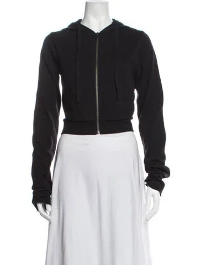 Pre-owned Entire Studios Open Front Long Sleeve Hoodie In Black