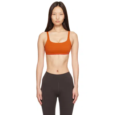Entire Studios Orange Adidas Edition Optime Training Low Support Sport Bra In Fox Red