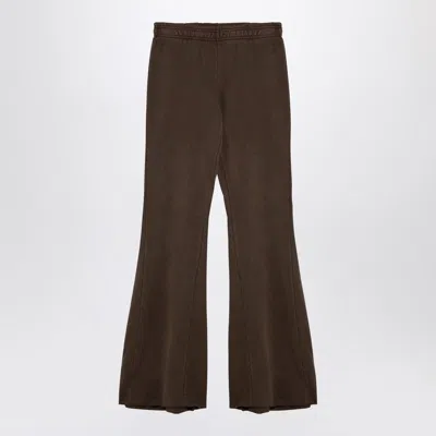 ENTIRE STUDIOS ORGANIC COTTON BROWN FLARED TROUSERS