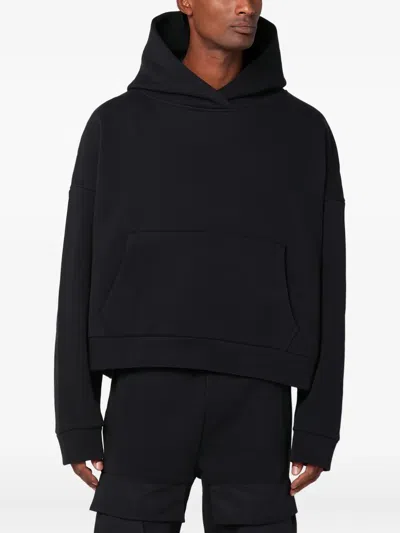 Entire Studios Cotton Hoodie With Hood And Kangaroo Pocket In Black
