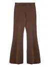 Entire Studios Flared Trousers With Back Pocket And Elastic Waistband In Brown