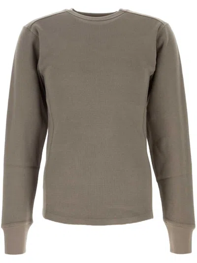 Entire Studios Gray Thermal Long Sleeve T-shirt In Rock