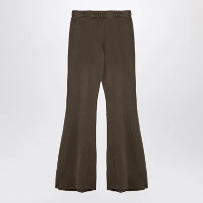 ENTIRE STUDIOS ORGANIC COTTON MILITARY GREEN FLARED TROUSERS