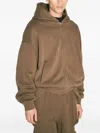 Entire Studios Organic Cotton Zip-up Hoodie In Brown
