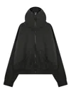 Entire Studios Organic Cotton Zip-up Hoodie In Black