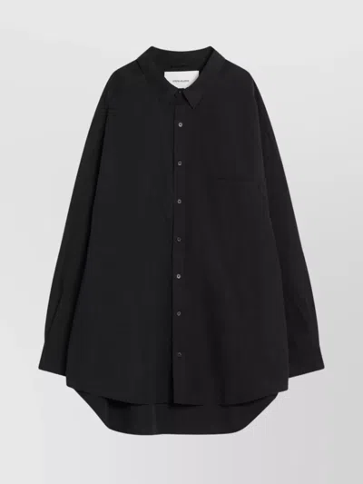 Entire Studios Oversized Cotton Shirt Studio S25 2009co Q In Black