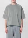 Entire Studios Oversized Cotton T-shirt Raw Edge Hem In Gray