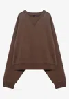 Entire Studios Washed-out Pullover Sweatshirt In Brown