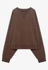 Entire Studios Oversized Crewneck Sweatshirt In Brown
