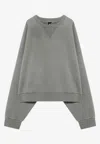 Entire Studios Oversized Crewneck Sweatshirt In Gray