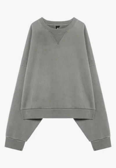 Entire Studios Oversized Crewneck Sweatshirt In Grey