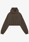 Entire Studios Oversized Cropped Hoodie In Green