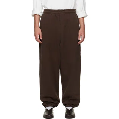 Entire Studios Oversized Fleece Joggers In Brown