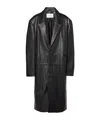 Entire Studios Oversized Leather Coat In Black