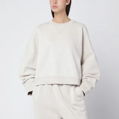 Entire Studios Oversized White Crewneck Sweatshirt