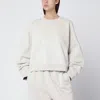 Entire Studios Oversized White Crewneck Sweatshirt In White