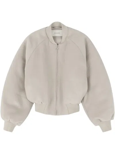 Entire Studios Padded Bomber Jacket In Neutrals