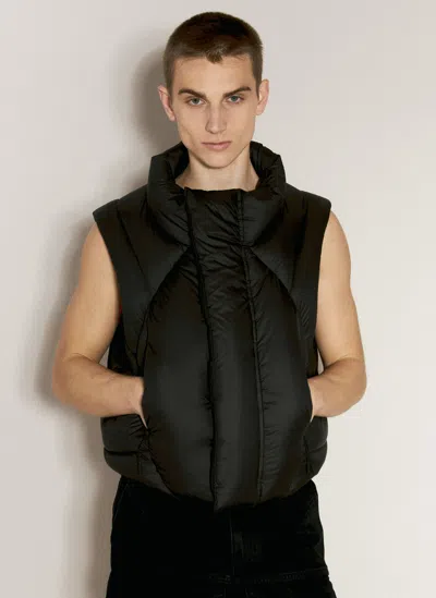 Entire Studios Padded Grid Vest In Black