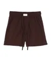 Entire Studios Pajama Drawstring Shorts In Brown