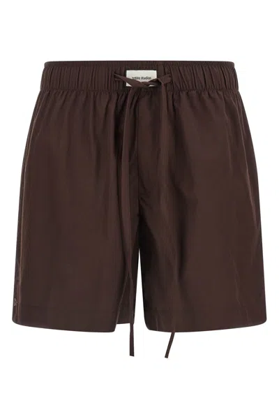 Entire Studios Pajama Shorts In Brown