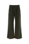 Entire Studios Wide-leg Cotton Pant With Drawstring Waist In Green